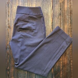 Ann Taylor Loft Women's Dress Pants Trousers Navy Checkered Size 4